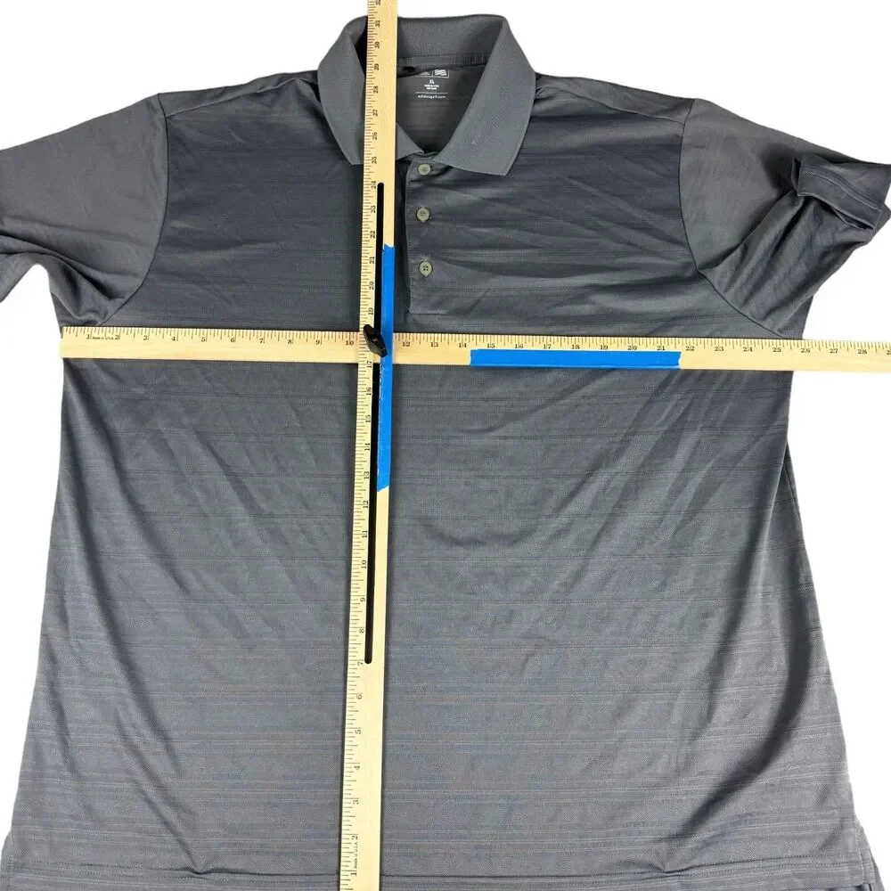 Adidas Polo Shirt Men's Extra Large Gray Short Sleeve Golf Stretch Performance